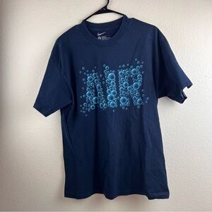 Nike Air Bubble Graphic Tee Size Large Navy / Light Blue